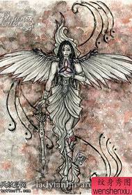 ang isang angel Wings tattoo script ay ibinahagi ng mga tattoo.