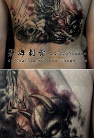 modello tatuaggio tatuaggio demone popolare cool indietro