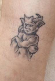 immagine grigia immaginaria del tatuaggio della gamba