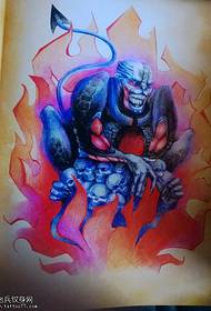 modeli tatuazh demon me ngjyra