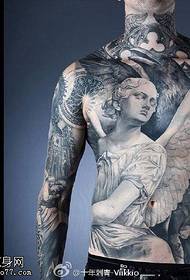 Modèle de tatouage ange classique occidental