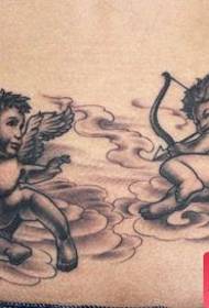 कंबर गोंडस लहान देवदूत कामदेव टॅटू नमुना