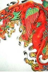 招财 modello di tatuaggio di truppe coraggiose