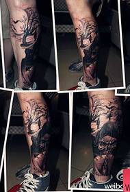 modello di tatuaggio di morte popolare cool gamba