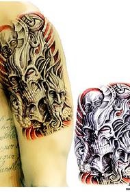 Europeiska demonfigur tatueringsmönster