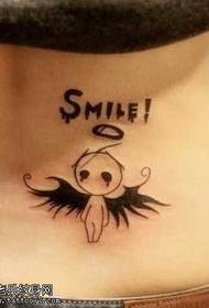 disegno del tatuaggio piccolo angelo in vita