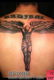 klasikinis angelo sargybinio tatuiruotės modelis