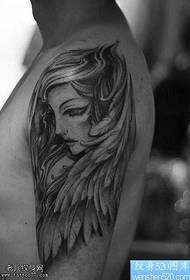 arm angel tattoo patroon