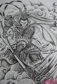 Qitian Dasheng Sun Wukong gambar manuskrip tatu