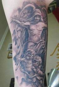 braço popular anjo da guarda tatuagem padrão