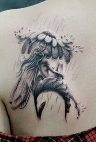 Elf Tattoo Pattern: Padrão de tatuagem de asas de elfo no ombro