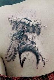 Elf tattoo patroon: schouder Elf Wings tattoo patroon