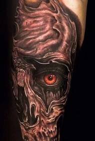 modello di tatuaggio demone gamba