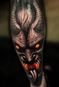 Spooky Devil Red Eye Tattoo Pattern