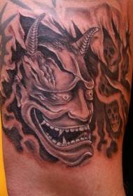 Диявол і череп карнавальні татуювання візерунок