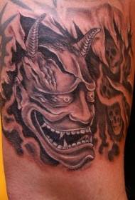 Devil and skull Carnival Tattoo Pattern