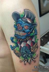 Disegno del tatuaggio teschio in stile europeo in stile europeo