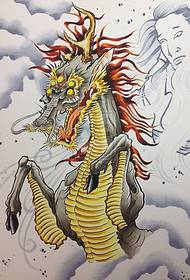 un tatuaggio di unicorno in esecuzione