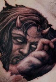 raguotas demonas pagal odos tatuiruotės modelį