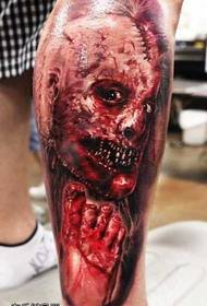 leg horror demon tattoo patroan