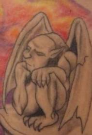 modello tatuaggio spalla gargoyle umanizzato colore della spalla