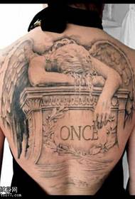 modello di tatuaggio angelo custode posteriore