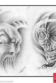 l'últim patró de tatuatges de moda: diable europeu i americà del diable skullTattoo Pattern Tattoo Picture
