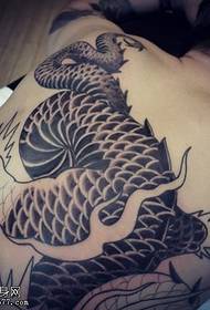 indietro un grande modello di tatuaggio unicorno