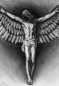 Eņģeļa tetovējuma manuskripta raksts