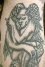 Gargoyle hug black tattoo patterns