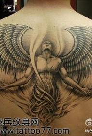 El guardián de los clásicos populares Patrón de tatuaje de ángel