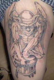 noha šedá chrlič démon tetovanie vzor