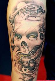 classic realistic black ash tattoo pattern