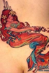 wzór tatuażu kobieta: piękno brzuch motyl anioł tatuaż wzór obraz klasyczny
