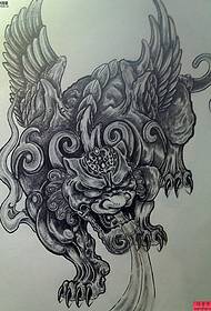Iphethini le-tattoo: I-Classic God Beast Tattoo iphethini