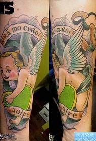 hand Een tattoo-patroon van een persoonlijkheidsengel