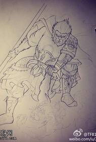 Lo spettacolo di tatuaggi ha raccomandato un manoscritto del tatuaggio Qitian Dasheng Sun Wukong