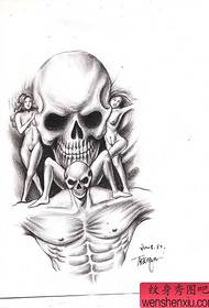 modello di tatuaggio subdolo schizzo