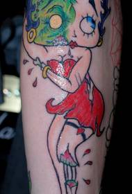 Tatu Kartun Zombie Warna