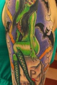 boja ramena seksi zombi tetovaža uzorak