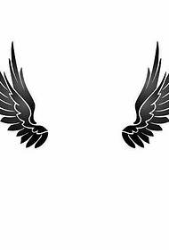 згодна анђеоска крила тетоважа узорак слика рукопис слика