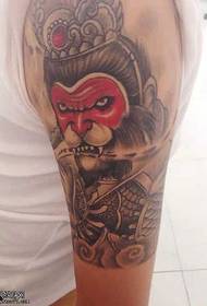 Armed Sun Wukong Tattoo Pattern