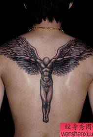 mooi terug beschermend tattoo-patroon van de engel