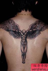 zoo-saib rov qab tus saib xyuas angel tattoo txawv