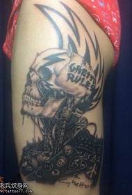 punk skull tattoo pattern