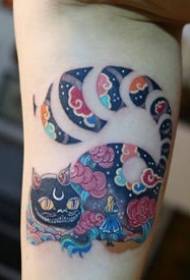 9 छोटे पैर वाले जापानी पारंपरिक चमकीले रंग के टैटू चित्र 154155 - सुरुचिपूर्ण गहरे पानी के रंग का टैटू का एक समूह काम करता है
