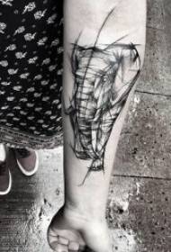 black gray line tattoo 10 black gray dotted line tattoo animal pattern