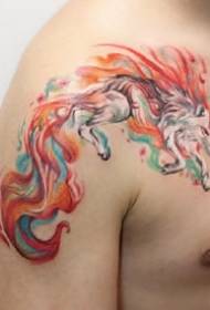 Aquarell Tattoo Muster - 9 Zhang Lili Aquarell Tattoo Bild