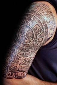 Tattoo Maya Totem բազմակի պարզ գիծ Tattoo Սև Մայա Totem Դաջվածքի ձևավորում