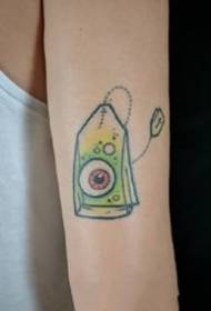 een kleine retro gekleurde tattoo-stijl op schoolstijl